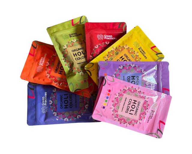 Organic Holi Color Pack of 7 (100gms each)
